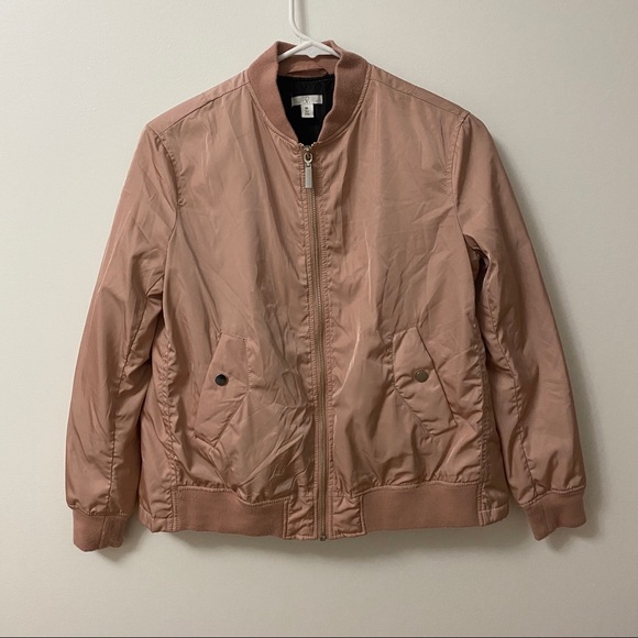 NORDSTROM B.P. PINK PLEATED BOMBER JACKET - Picture 4 of 9
